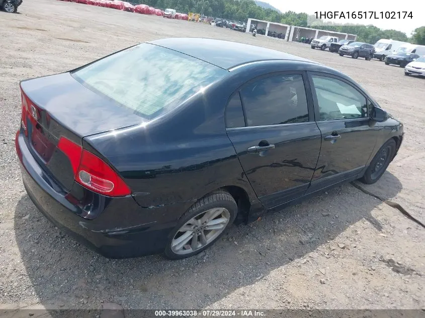 1HGFA16517L102174 2007 Honda Civic Lx