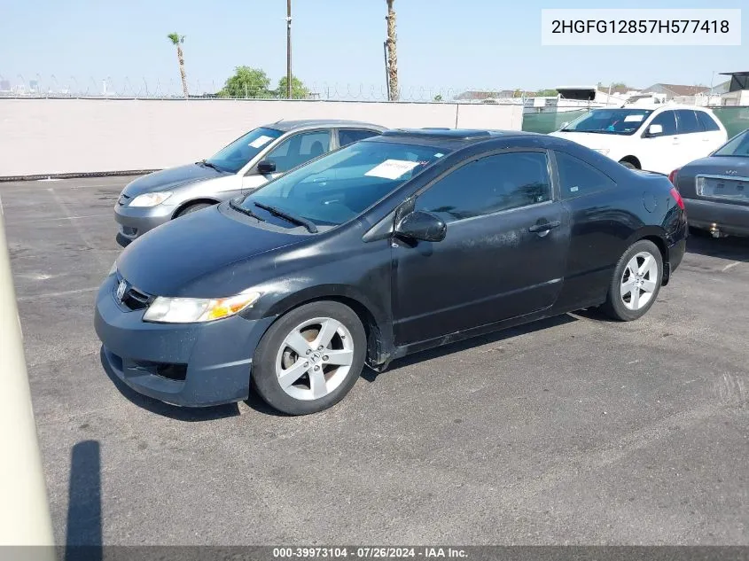 2HGFG12857H577418 2007 Honda Civic Ex