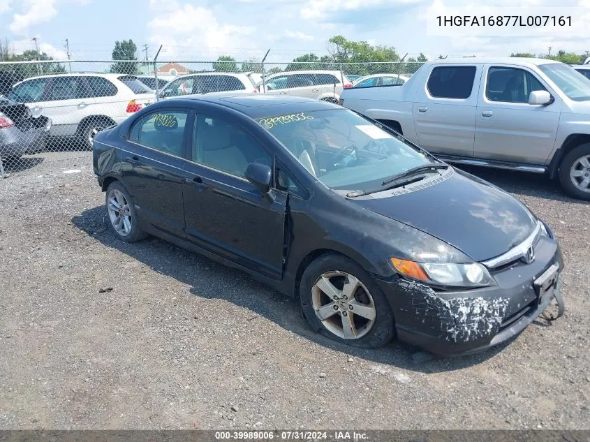 1HGFA16877L007161 2007 Honda Civic Ex