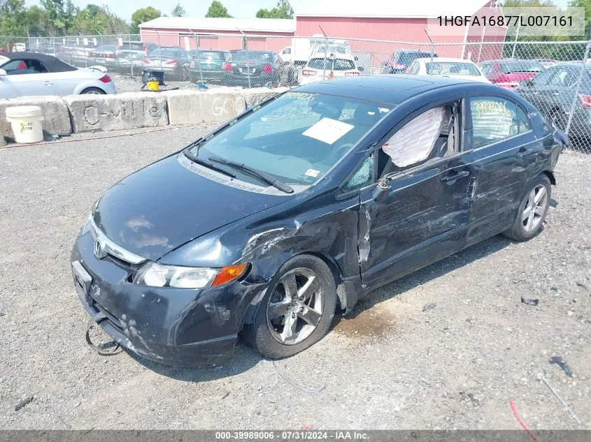 2007 Honda Civic Ex VIN: 1HGFA16877L007161 Lot: 39989006