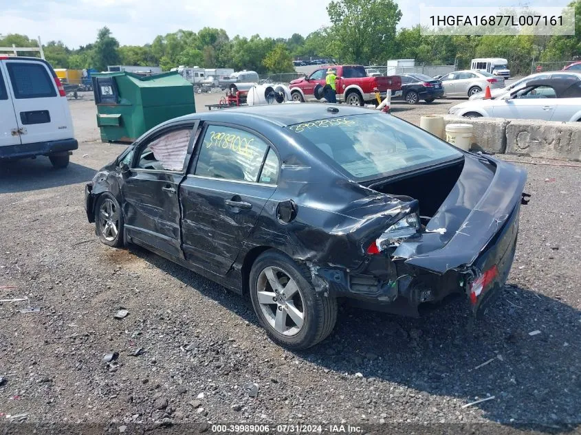 2007 Honda Civic Ex VIN: 1HGFA16877L007161 Lot: 39989006