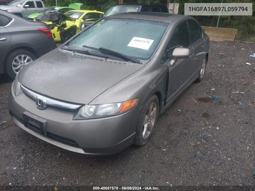 1HGFA16897L059794 2007 Honda Civic Ex