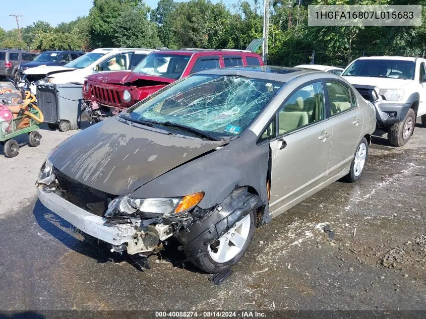 2007 Honda Civic Ex VIN: 1HGFA16807L015683 Lot: 40085274