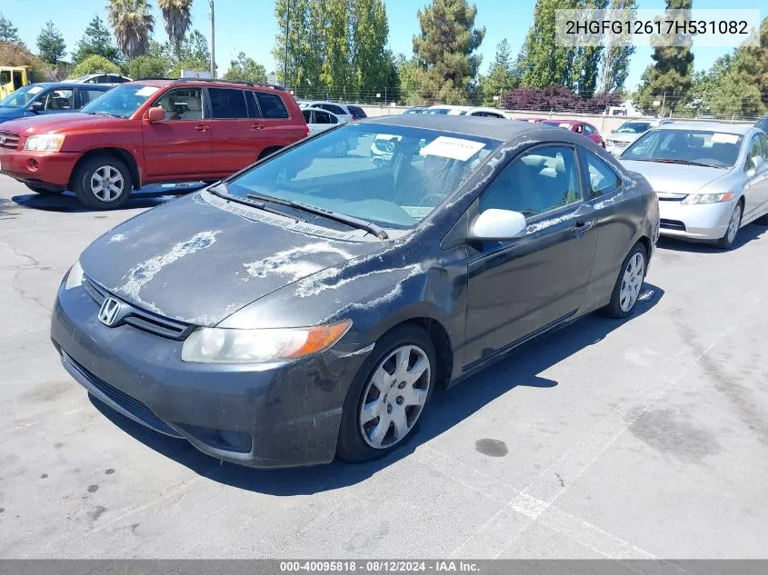 2007 Honda Civic Lx VIN: 2HGFG12617H531082 Lot: 40095818