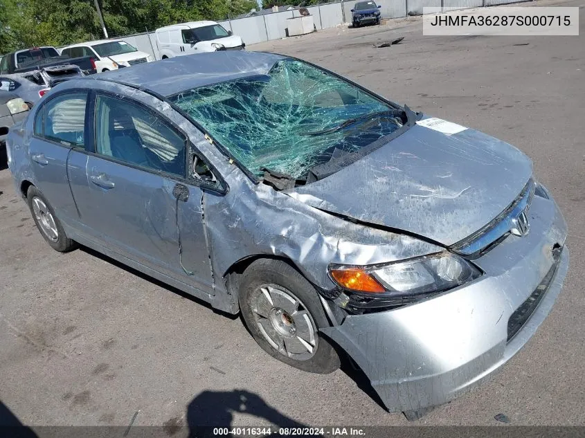 JHMFA36287S000715 2007 Honda Civic Hybrid