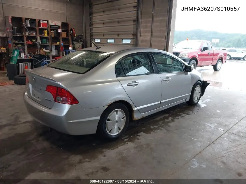 2007 Honda Civic Hybrid VIN: JHMFA36207S010557 Lot: 40122007