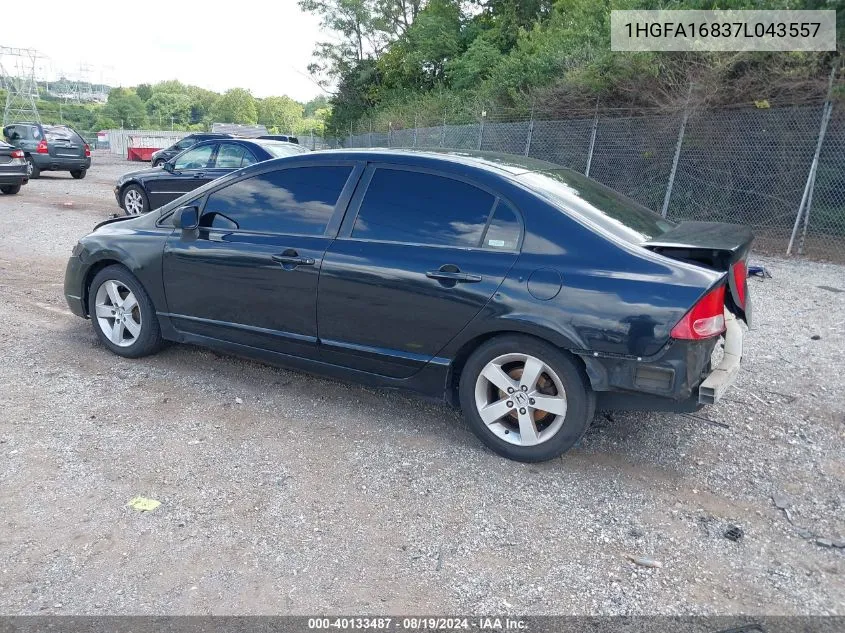 2007 Honda Civic Ex VIN: 1HGFA16837L043557 Lot: 40133487