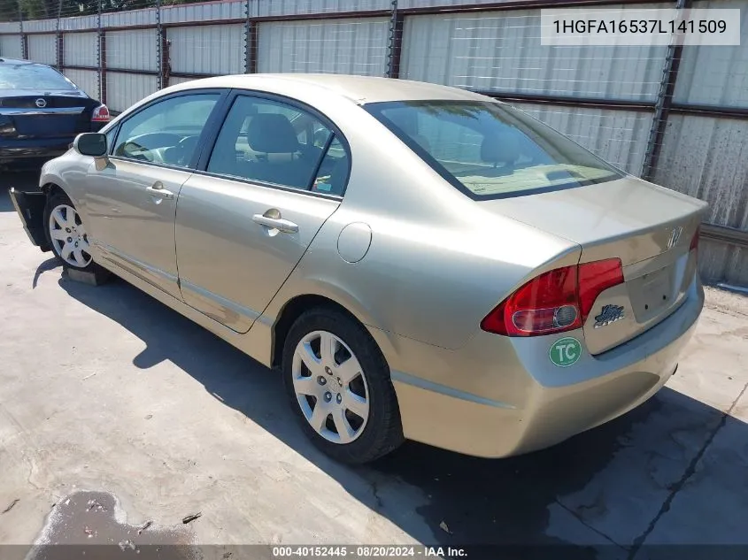 1HGFA16537L141509 2007 Honda Civic Lx