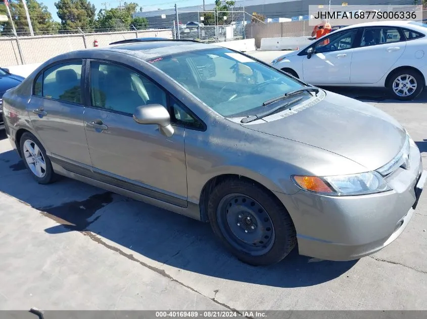 JHMFA16877S006336 2007 Honda Civic Ex