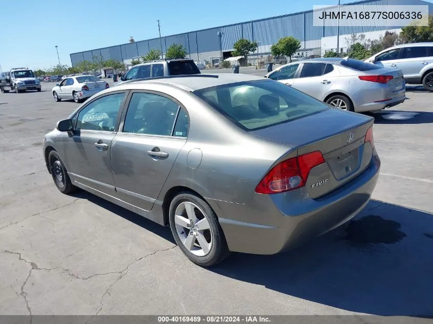 JHMFA16877S006336 2007 Honda Civic Ex