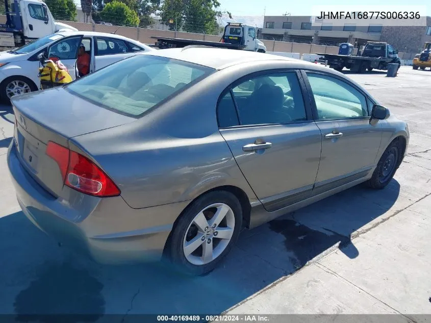 2007 Honda Civic Ex VIN: JHMFA16877S006336 Lot: 40169489