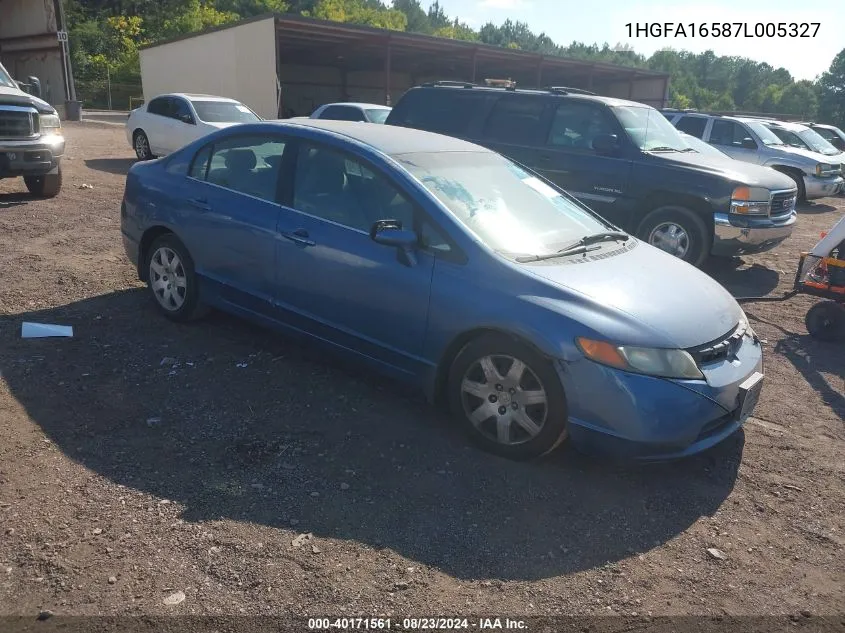 2007 Honda Civic Lx VIN: 1HGFA16587L005327 Lot: 40171561