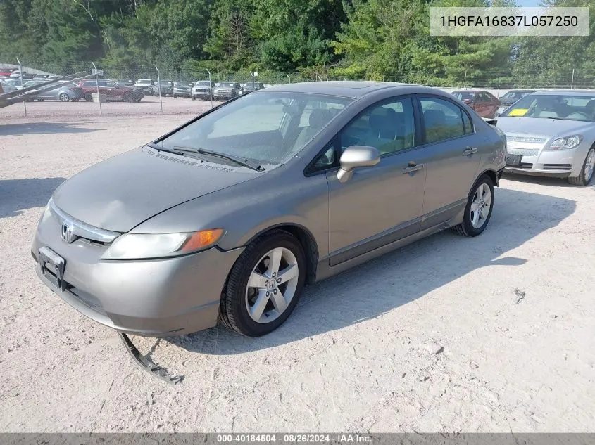 2007 Honda Civic Ex VIN: 1HGFA16837L057250 Lot: 40184504