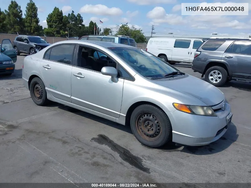 1HGFA465X7L000048 2007 Honda Civic Gx