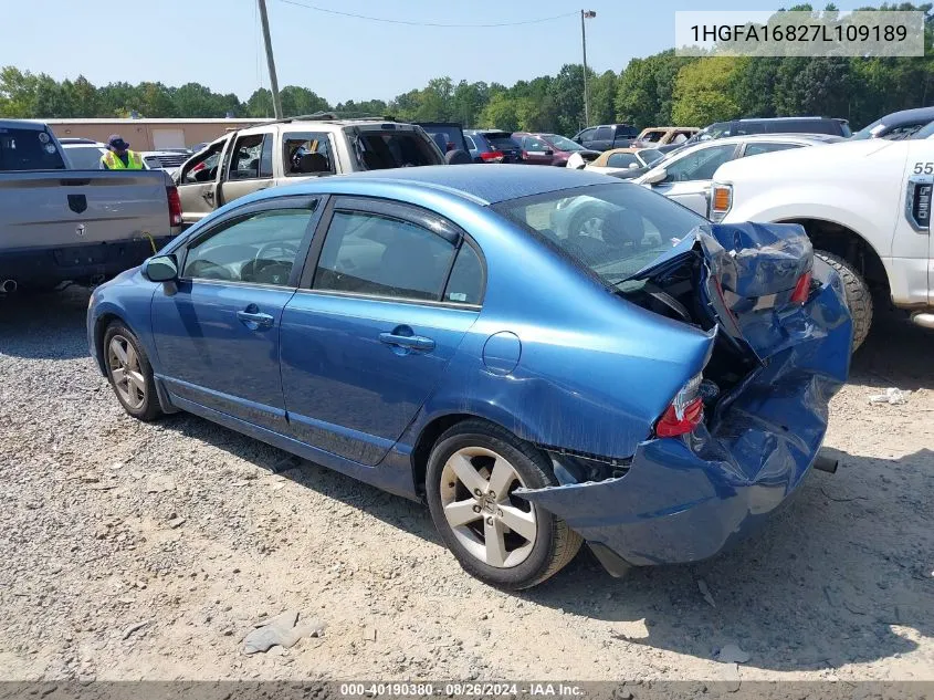 2007 Honda Civic Ex VIN: 1HGFA16827L109189 Lot: 40190380