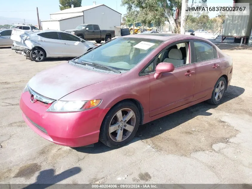 JHMFA16837S002767 2007 Honda Civic Ex