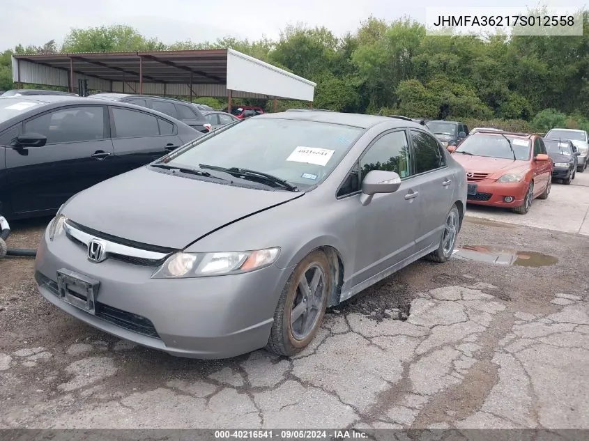 JHMFA36217S012558 2007 Honda Civic Hybrid Hybrid