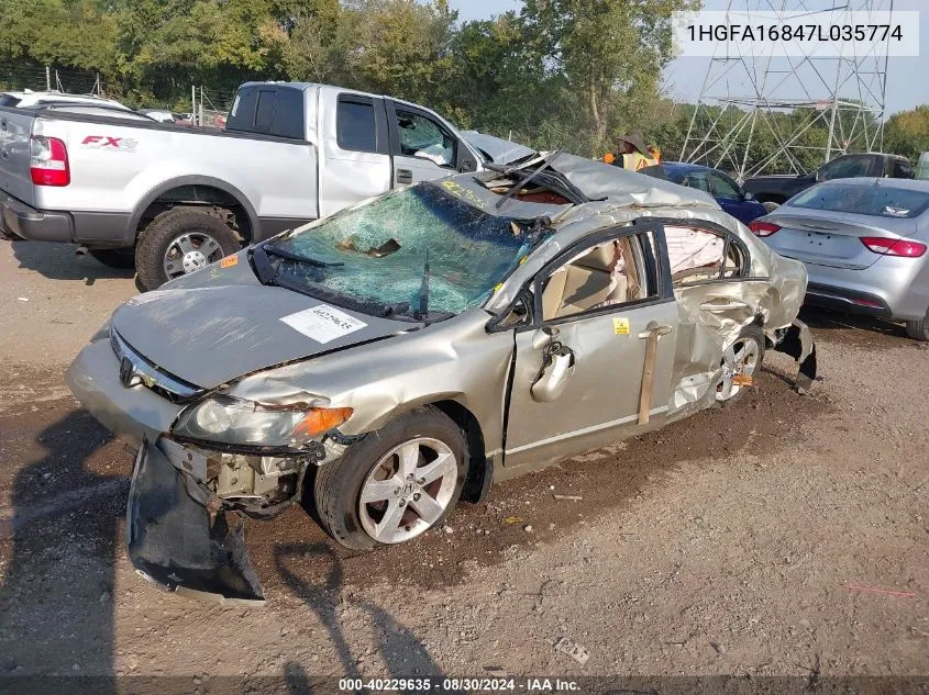 1HGFA16847L035774 2007 Honda Civic Ex