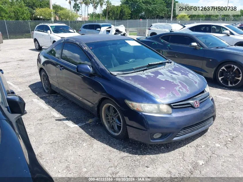 2HGFG12637H500738 2007 Honda Civic Lx