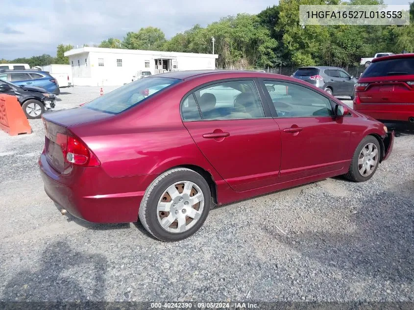 2007 Honda Civic Lx VIN: 1HGFA16527L013553 Lot: 40242390