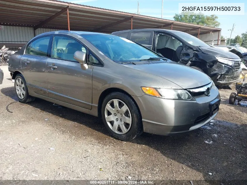 2007 Honda Civic Lx VIN: 2HGFA15597H500733 Lot: 40251711