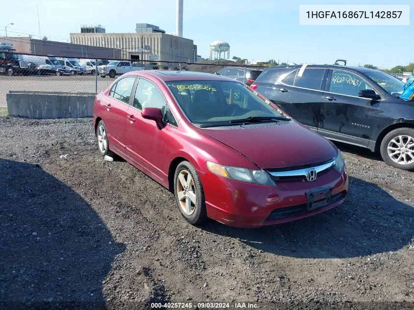 1HGFA16867L142857 2007 Honda Civic Ex