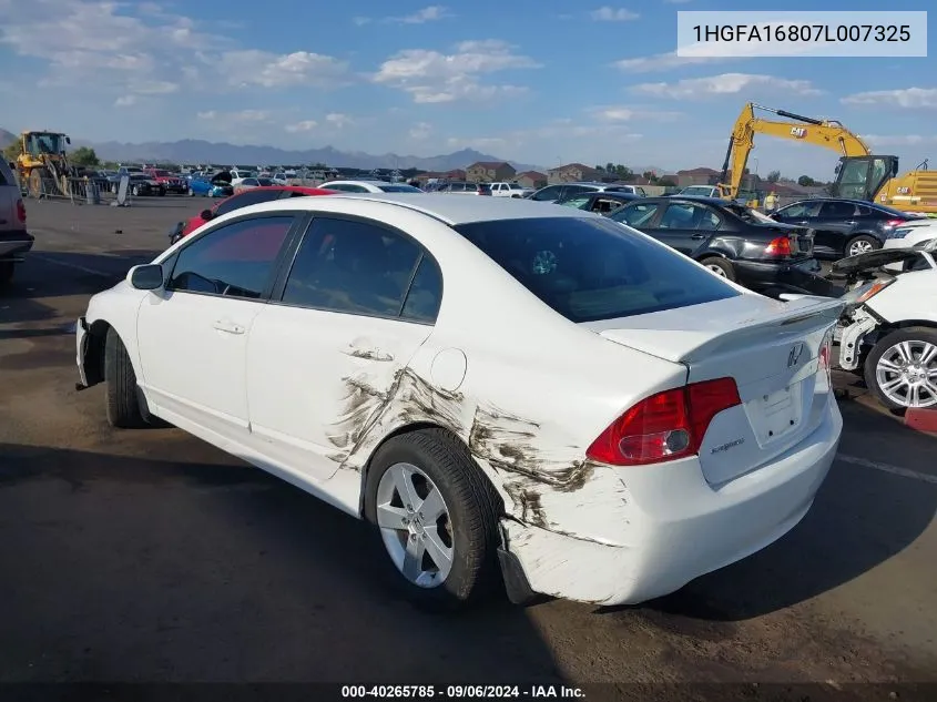 1HGFA16807L007325 2007 Honda Civic Ex