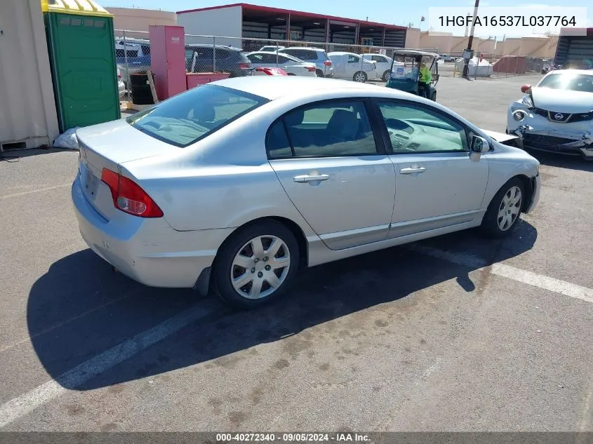 2007 Honda Civic Lx VIN: 1HGFA16537L037764 Lot: 40272340