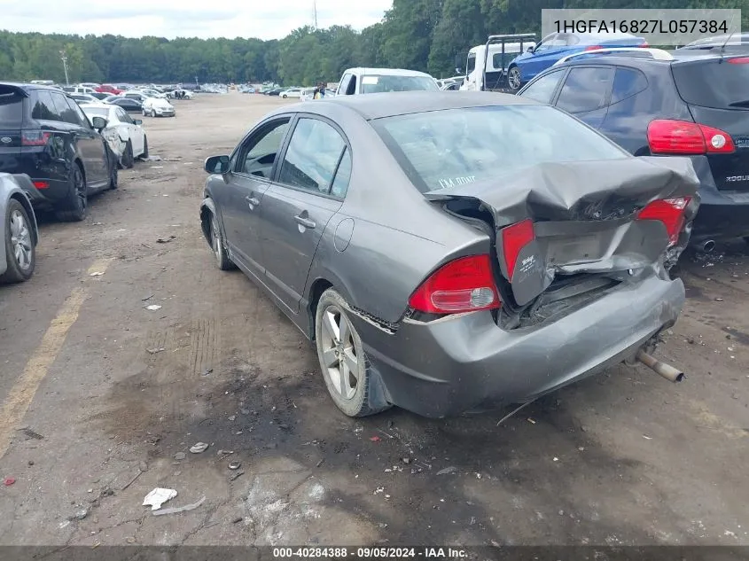 2007 Honda Civic Ex VIN: 1HGFA16827L057384 Lot: 40284388