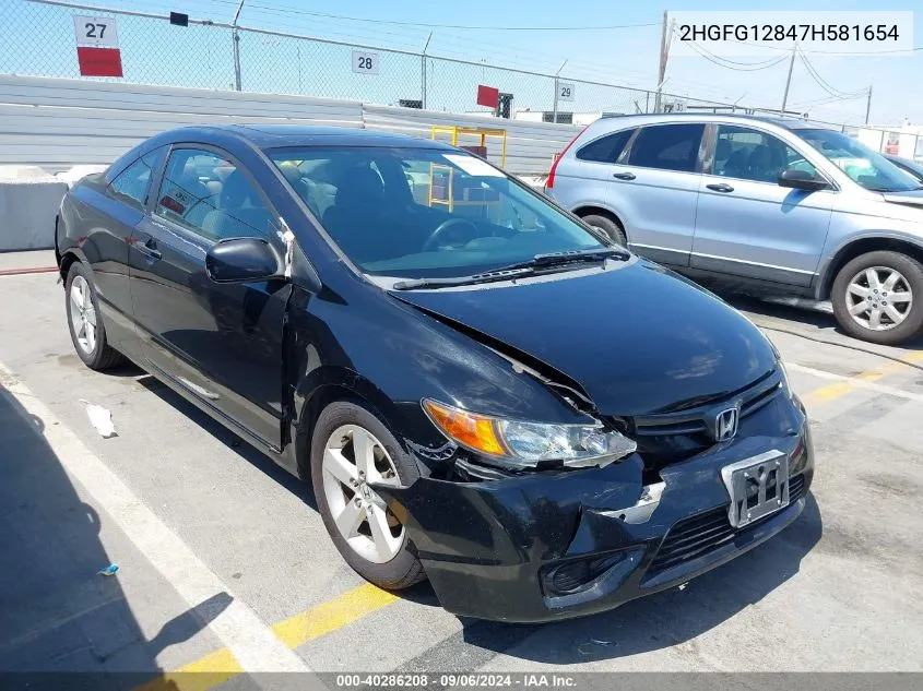 2HGFG12847H581654 2007 Honda Civic Ex