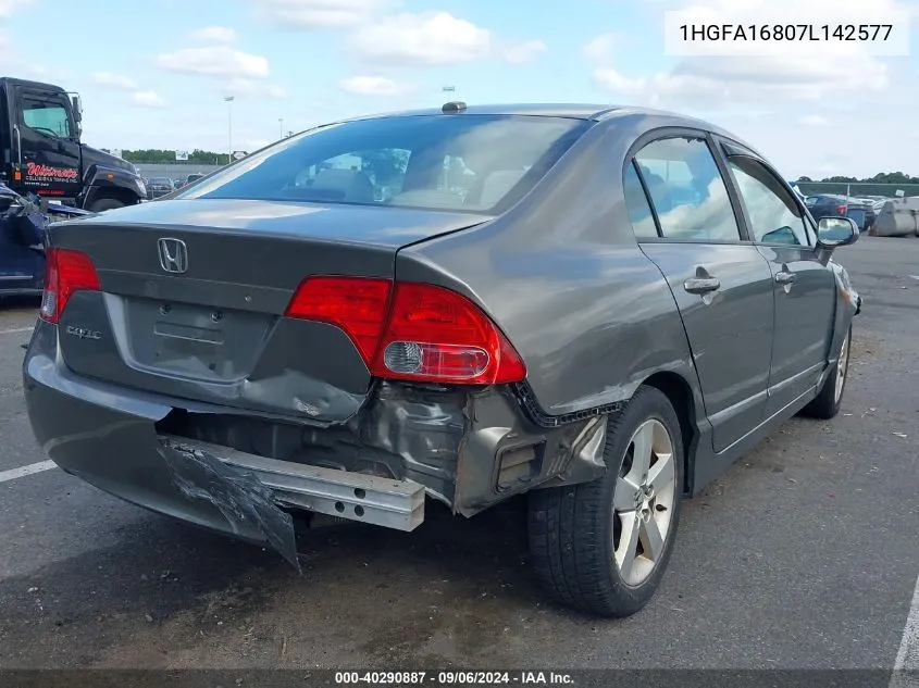 2007 Honda Civic Ex VIN: 1HGFA16807L142577 Lot: 40290887