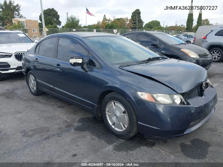 JHMFA36287S007227 2007 Honda Civic Hybrid