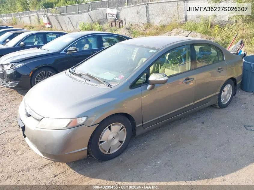 JHMFA36227S026307 2007 Honda Civic Hybrid