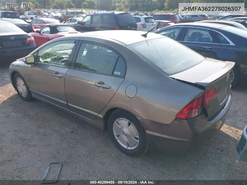 JHMFA36227S026307 2007 Honda Civic Hybrid