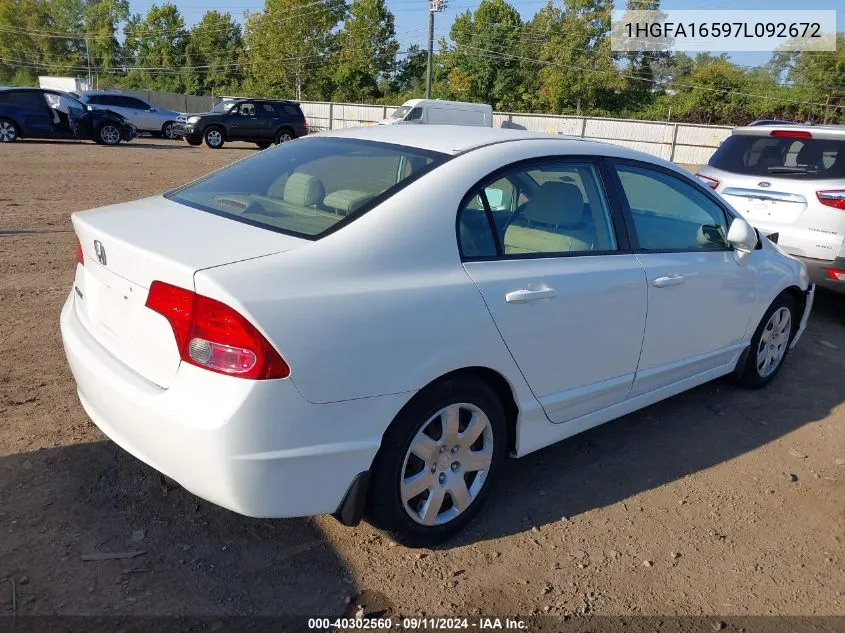 1HGFA16597L092672 2007 Honda Civic Lx