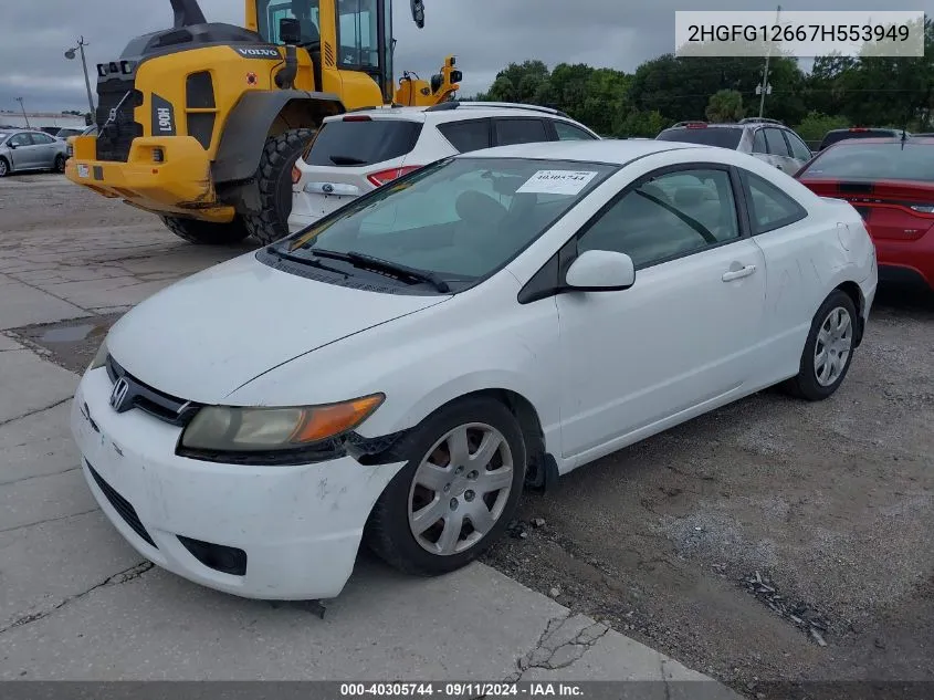 2007 Honda Civic Lx VIN: 2HGFG12667H553949 Lot: 40305744