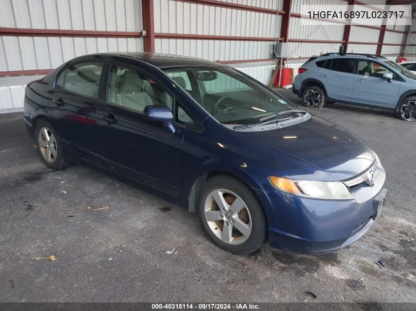 1HGFA16897L023717 2007 Honda Civic Ex