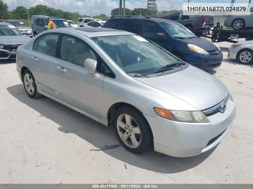 2007 Honda Civic Ex VIN: 1HGFA16877L024879 Lot: 40319368