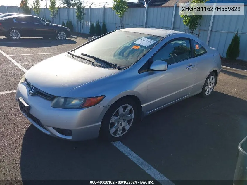 2007 Honda Civic Lx VIN: 2HGFG11627H559829 Lot: 40320182