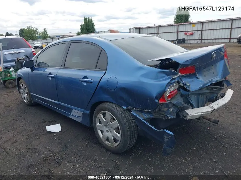 1HGFA16547L129174 2007 Honda Civic Lx