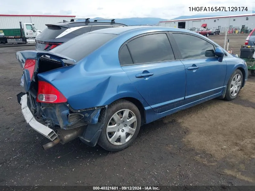 1HGFA16547L129174 2007 Honda Civic Lx