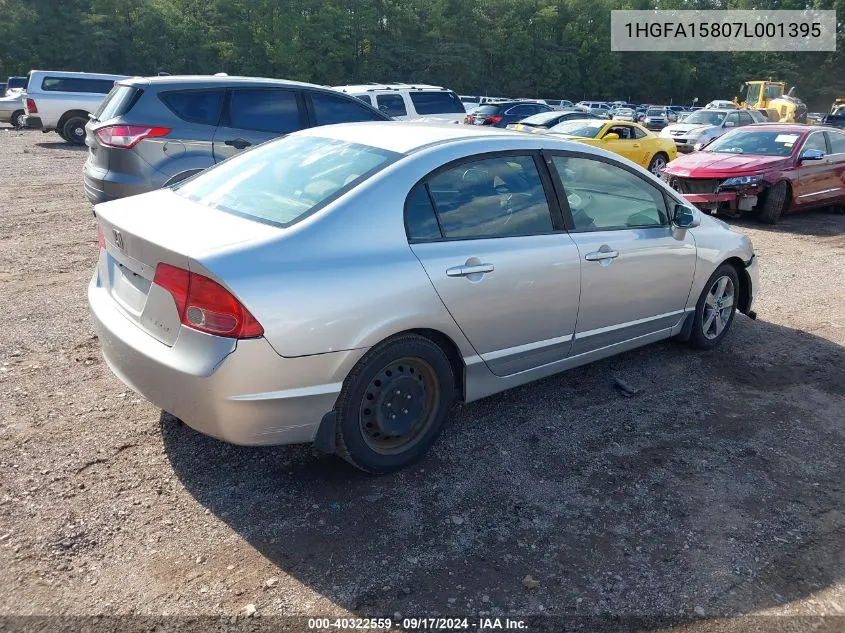 1HGFA15807L001395 2007 Honda Civic Ex