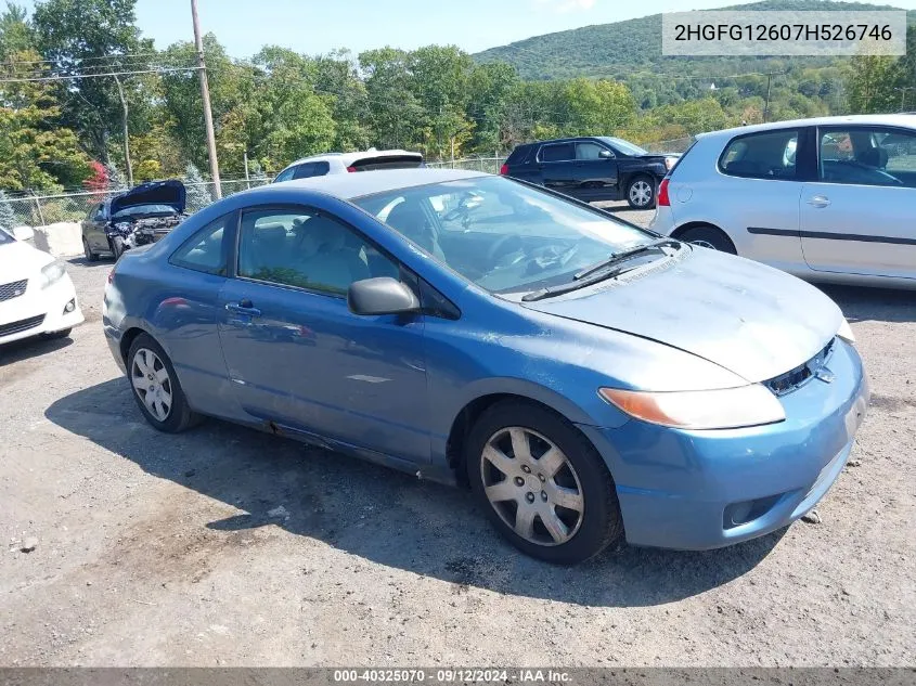 2007 Honda Civic Lx VIN: 2HGFG12607H526746 Lot: 40325070