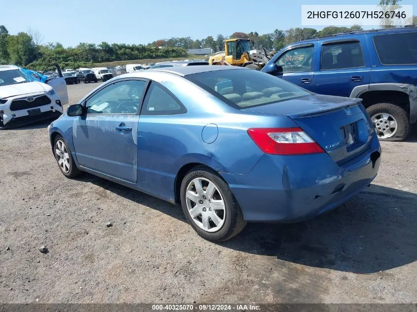 2HGFG12607H526746 2007 Honda Civic Lx