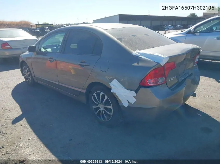 2HGFA16507H302105 2007 Honda Civic Lx