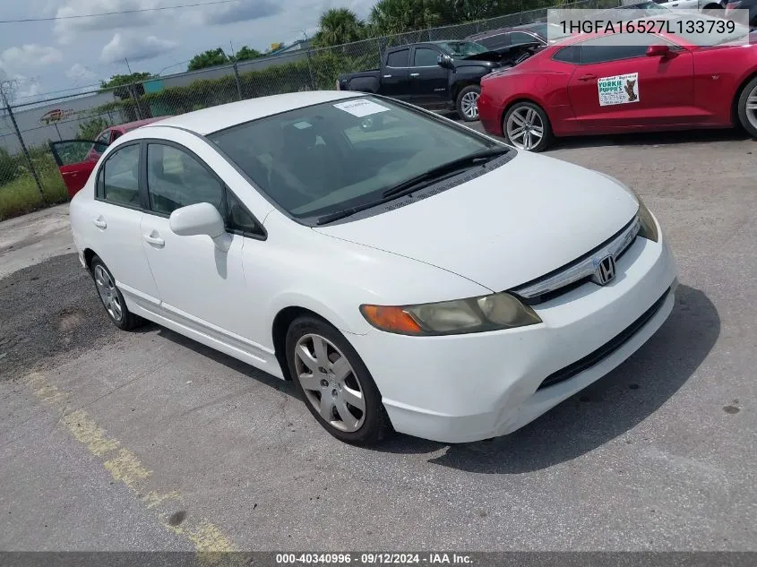 2007 Honda Civic Lx VIN: 1HGFA16527L133739 Lot: 40340996