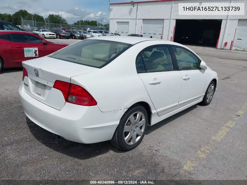 2007 Honda Civic Lx VIN: 1HGFA16527L133739 Lot: 40340996