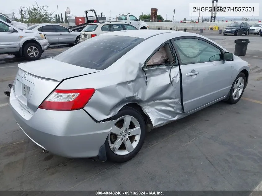 2HGFG12827H557501 2007 Honda Civic Ex