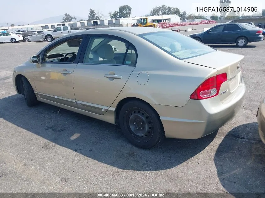 1HGFA16537L014906 2007 Honda Civic Lx