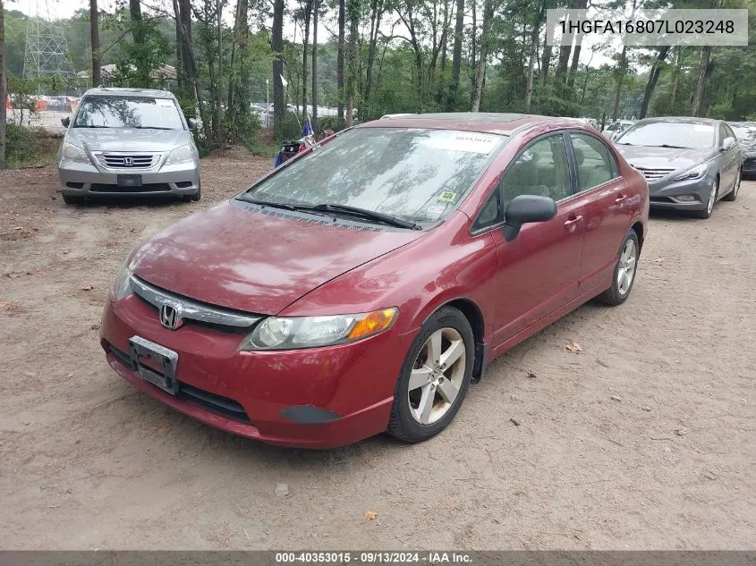 1HGFA16807L023248 2007 Honda Civic Ex